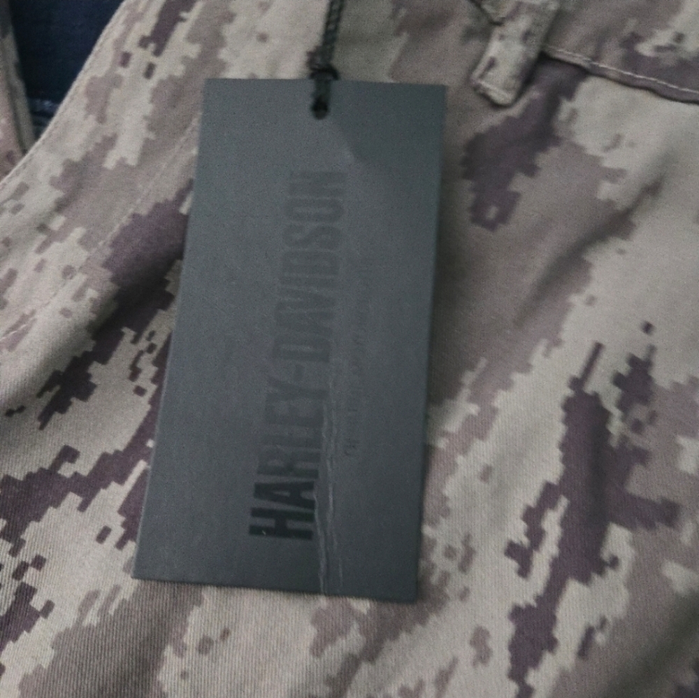 Harley Davidson New Cotton Camo Pants Men 40 x 30 Cargo Pants 112025 - Picture 6 of 12